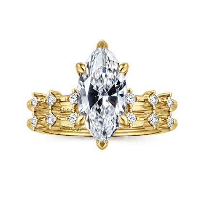 Joplin - 14K Yellow Gold Marquise Shape Diamond Engagement Ring