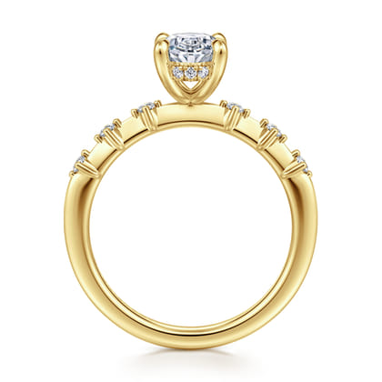 Joplin - 14K Yellow Gold Oval Diamond Engagement Ring
