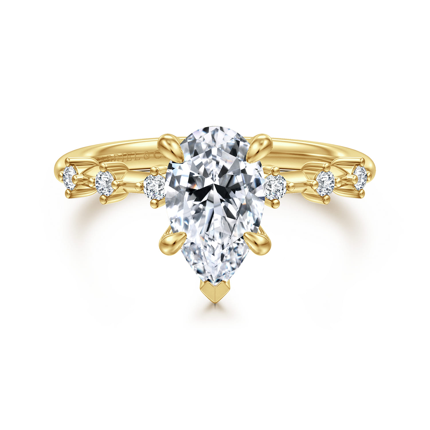 Joplin - 14K Yellow Gold Pear Shape Diamond Engagement Ring
