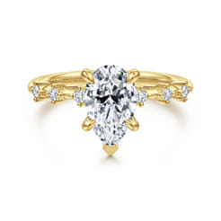 Joplin - 14K Yellow Gold Pear Shape Diamond Engagement Ring