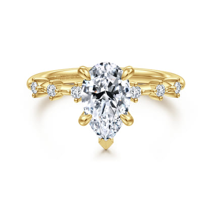 Joplin - 14K Yellow Gold Pear Shape Diamond Engagement Ring
