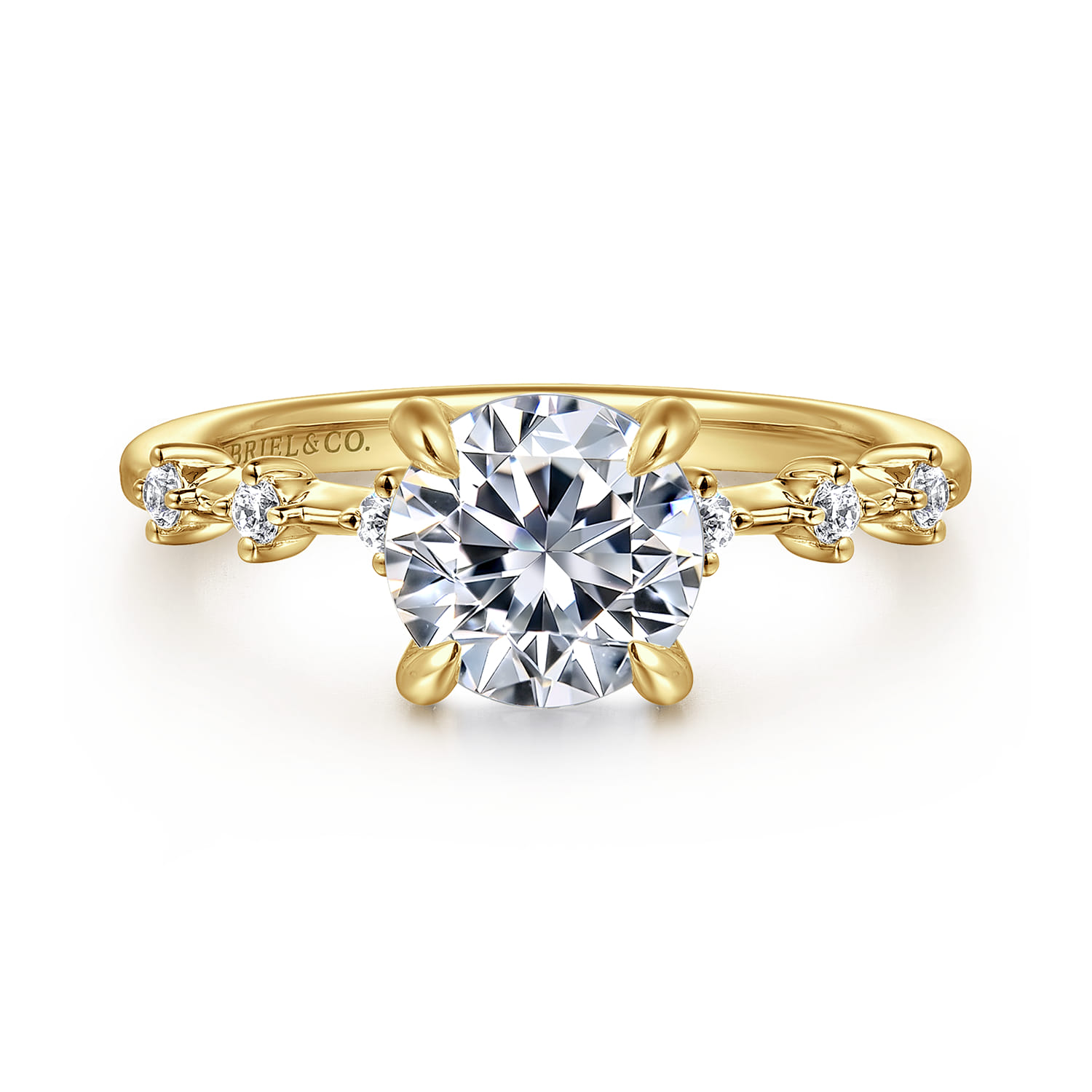 Joplin - 14K Yellow Gold Round Diamond Engagement Ring