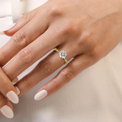 Joplin - 14K Yellow Gold Round Diamond Engagement Ring