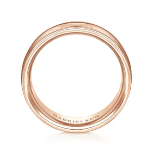 Joseph - 14K Rose Gold 7mm - Men's Wedding Band in Satin Finish