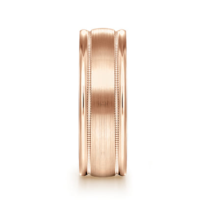 Joseph - 14K Rose Gold 7mm - Men's Wedding Band in Satin Finish