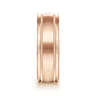 Joseph - 14K Rose Gold 7mm - Men's Wedding Band in Satin Finish