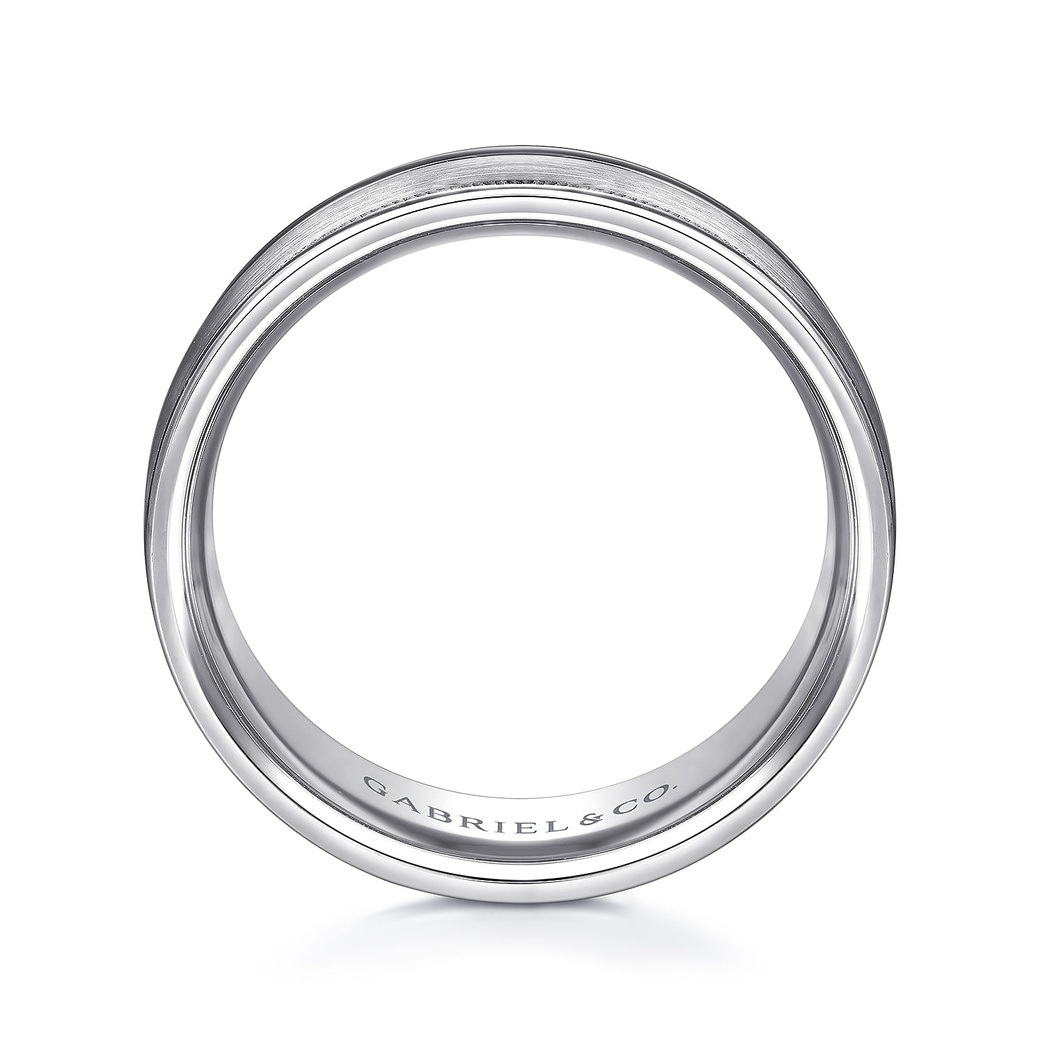 Joseph - 14K White Gold 7mm - Men's Wedding Band in Satin Finish
