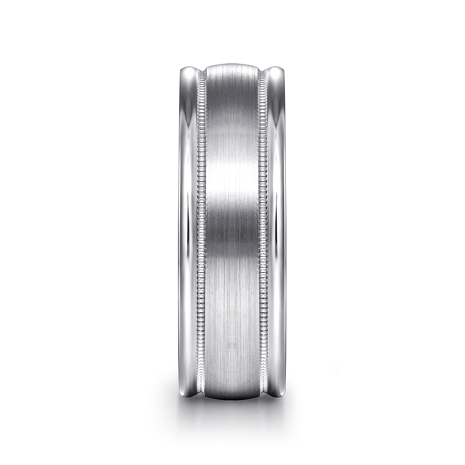 Joseph - 14K White Gold 7mm - Men's Wedding Band in Satin Finish