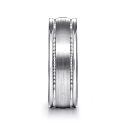 Joseph - 14K White Gold 7mm - Men's Wedding Band in Satin Finish