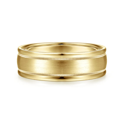 Joseph - 14K Yellow Gold 7mm - Men's Wedding Band in Satin Finish