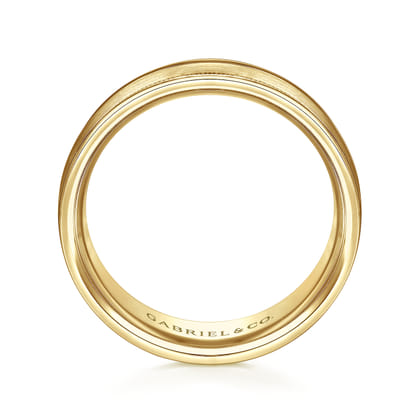 Joseph - 14K Yellow Gold 7mm - Men's Wedding Band in Satin Finish