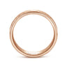 Joshua - 14K Rose Gold 6mm - Hammered Finish Men's Wedding Band