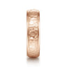 Joshua - 14K Rose Gold 6mm - Hammered Finish Men's Wedding Band