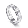 Joshua - 14K White Gold 6mm - Hammered Finish Men's Wedding Band