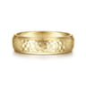 Joshua - 14K Yellow Gold 6mm - Hammered Finish Men's Wedding Band