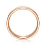 Josiah - 14K Rose Gold 6mm - Satin Polish Center and Milgrain Edge Men's Wedding Band
