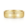 Josiah - 14K Yellow Gold 6mm - Satin Polish Center and Milgrain Edge Men's Wedding Band