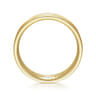 Josiah - 14K Yellow Gold 6mm - Satin Polish Center and Milgrain Edge Men's Wedding Band