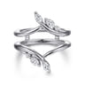 Enhancer Wedding Ring in 14k White Gold with Marquise Natural Diamond at Gabriel & Co.