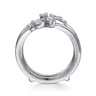 Enhancer Wedding Ring in 14k White Gold with Marquise Natural Diamond at Gabriel & Co.