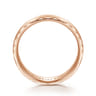 Julian - 14K Rose Gold 6mm - Satin Finish Men's Wedding Band with Carved Edge