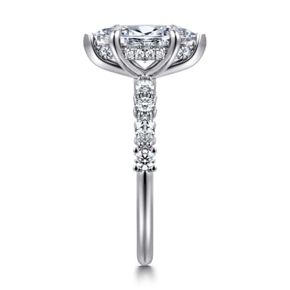 Juliet - 14K White Gold Marquise Shape Diamond Engagement Ring