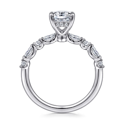 Juliet - 14K White Gold Oval Diamond Engagement Ring