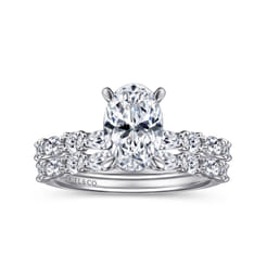 Juliet - 14K White Gold Oval Diamond Engagement Ring