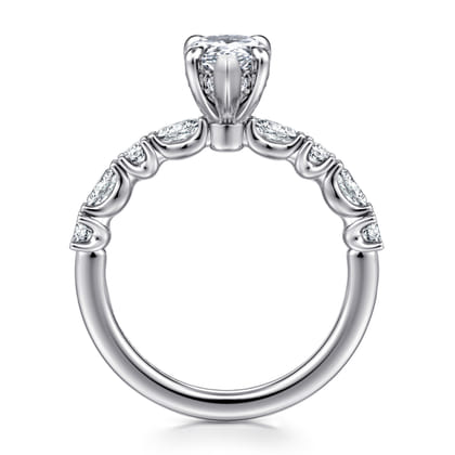 Juliet - 14K White Gold Pear Shape Diamond Engagement Ring