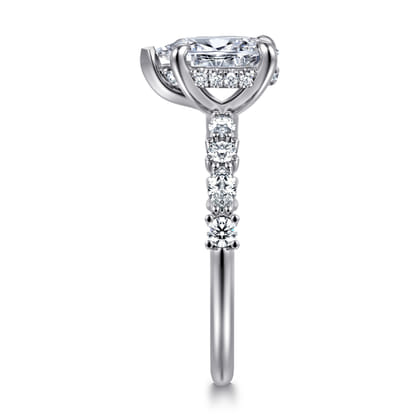 Juliet - 14K White Gold Pear Shape Diamond Engagement Ring