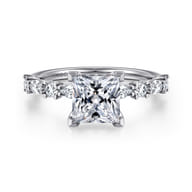 Juliet - 14K White Gold Princess Cut Diamond Engagement Ring