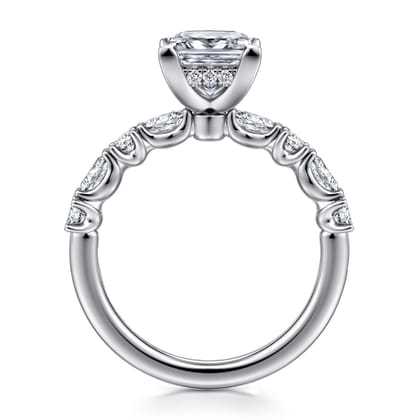 Juliet - 14K White Gold Princess Cut Diamond Engagement Ring
