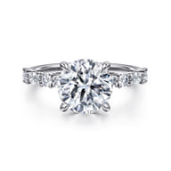 Juliet - 14K White Gold Round Diamond Engagement Ring