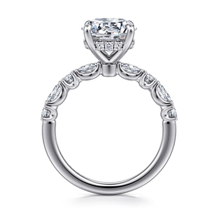 Juliet - 14K White Gold Round Diamond Engagement Ring