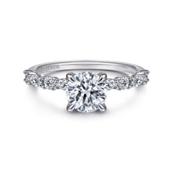 Juliet - 14K White Gold Round Diamond Engagement Ring
