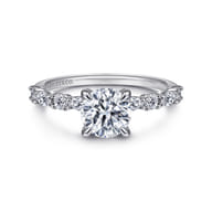 Juliet - 14K White Gold Round Diamond Engagement Ring