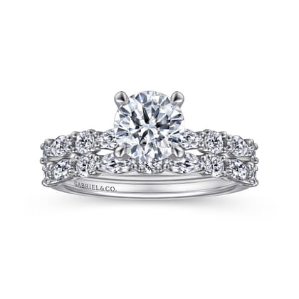 Juliet - 14K White Gold Round Diamond Engagement Ring