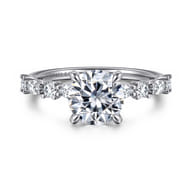 Juliet - 14K White Gold Round Diamond Engagement Ring
