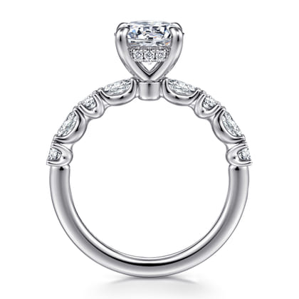 Juliet - 14K White Gold Round Diamond Engagement Ring