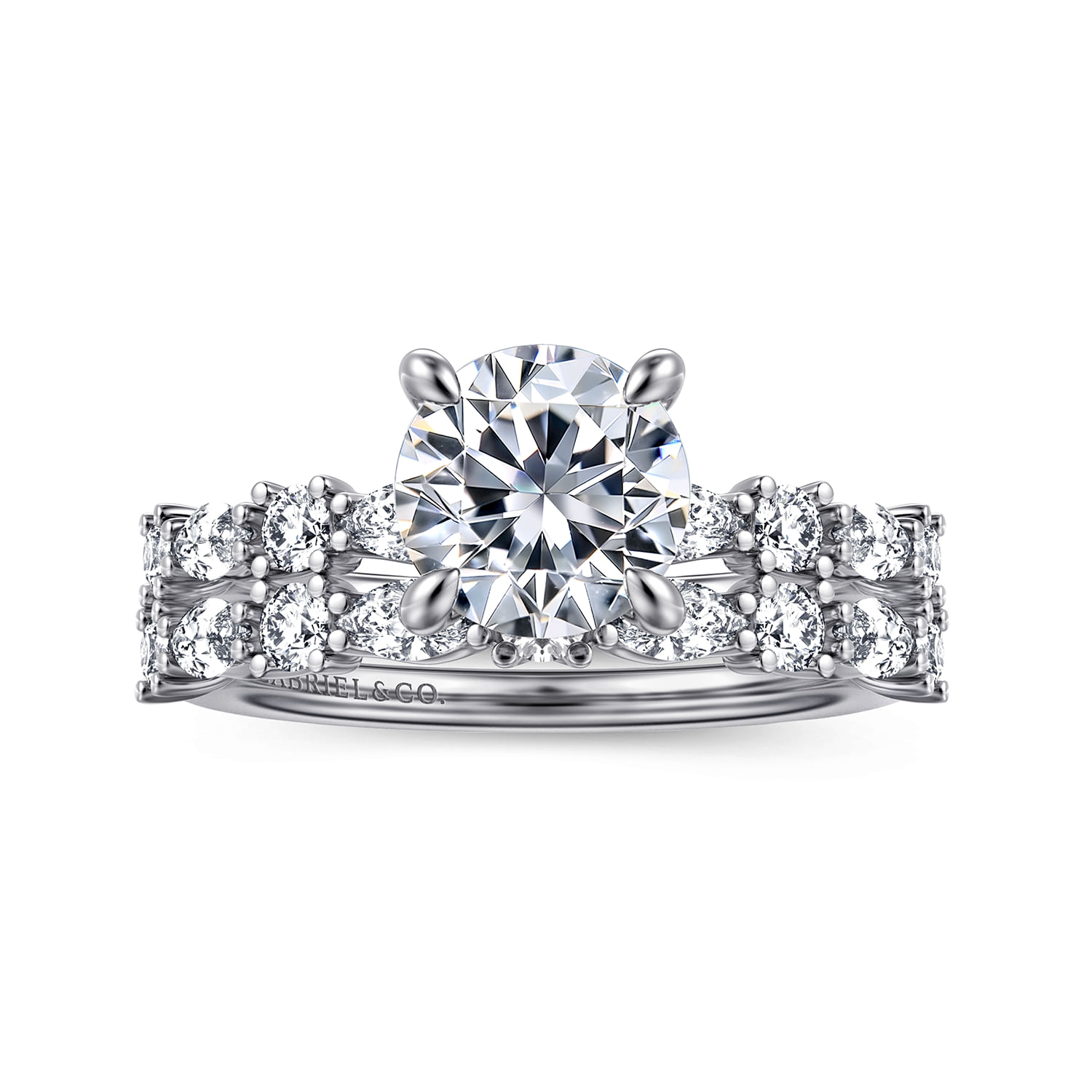 Juliet - 14K White Gold Round Diamond Engagement Ring