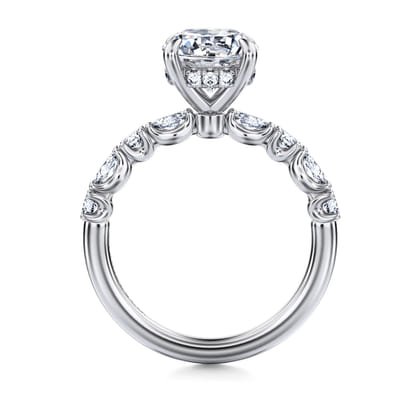 Juliet - 14K White Gold Round Diamond Engagement Ring