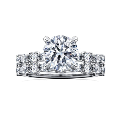 Juliet - 14K White Gold Round Diamond Engagement Ring