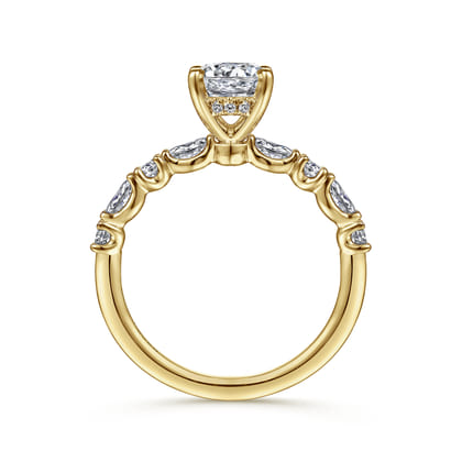 Juliet - 14K Yellow Gold Round Diamond Engagement Ring