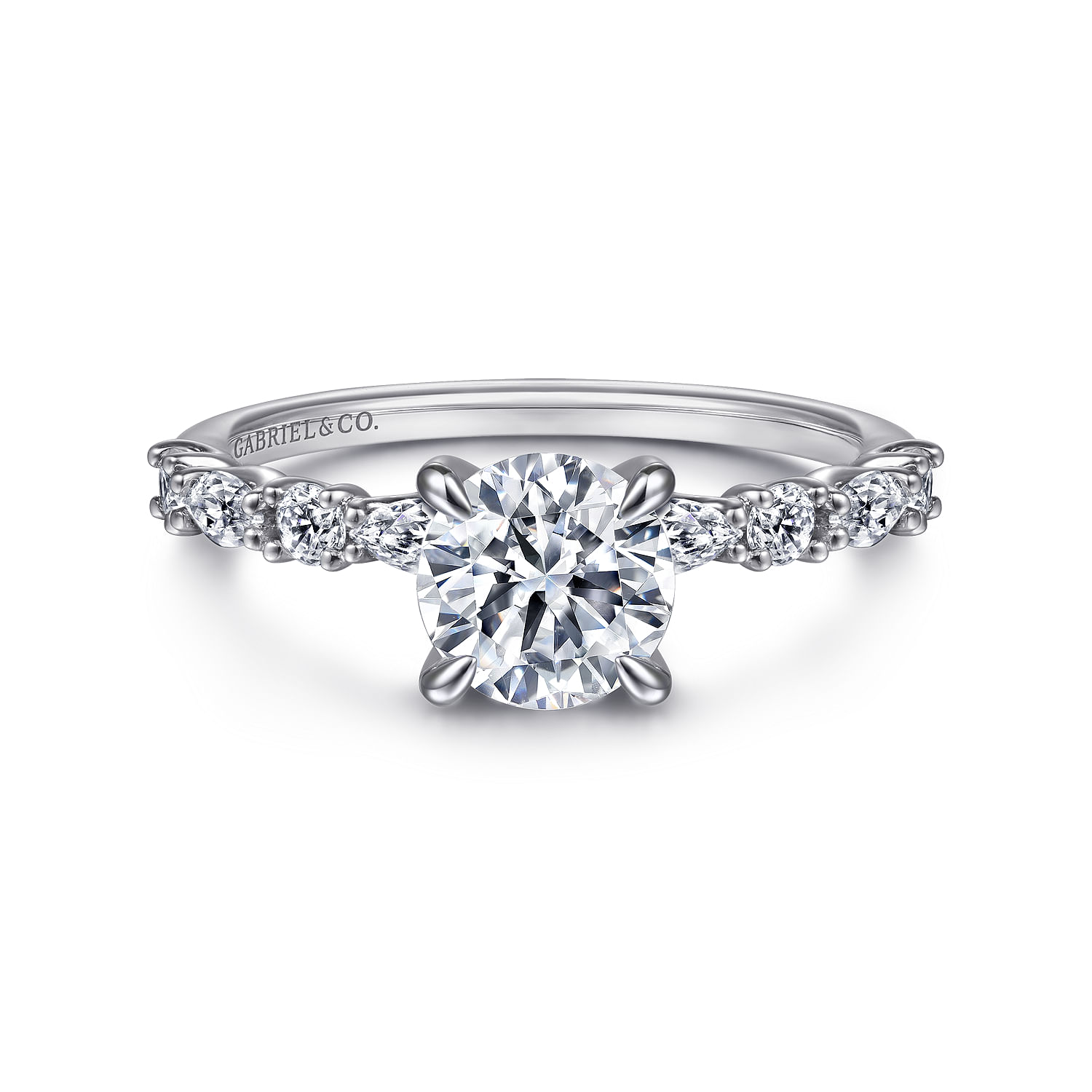 Juliet - Platinum Round Diamond Engagement Ring