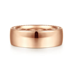 Kai - 14K Rose Gold 8mm Mens Wedding Band in High Polished Finish