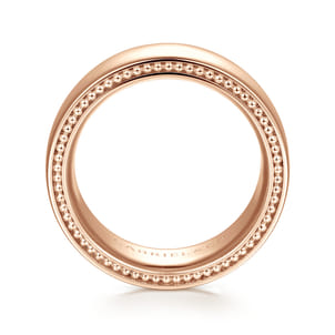 Kai - 14K Rose Gold 8mm Mens Wedding Band in High Polished Finish