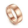 Kai - 14K Rose Gold 8mm Mens Wedding Band in High Polished Finish