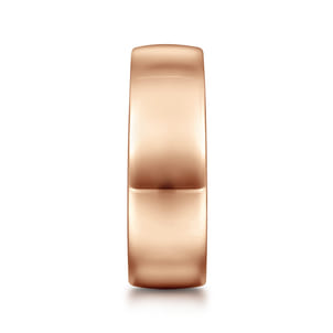 Kai - 14K Rose Gold 8mm Mens Wedding Band in High Polished Finish