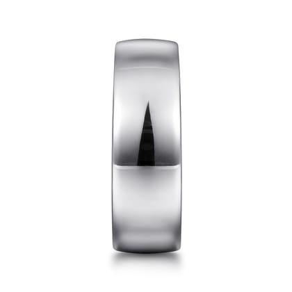 Kai - 14K White Gold 8mm - Men's Wedding Band in High Polished Finish