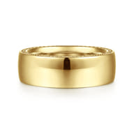 Kai - 14K Yellow Gold 8mm Mens Wedding Band in High Polished Finish